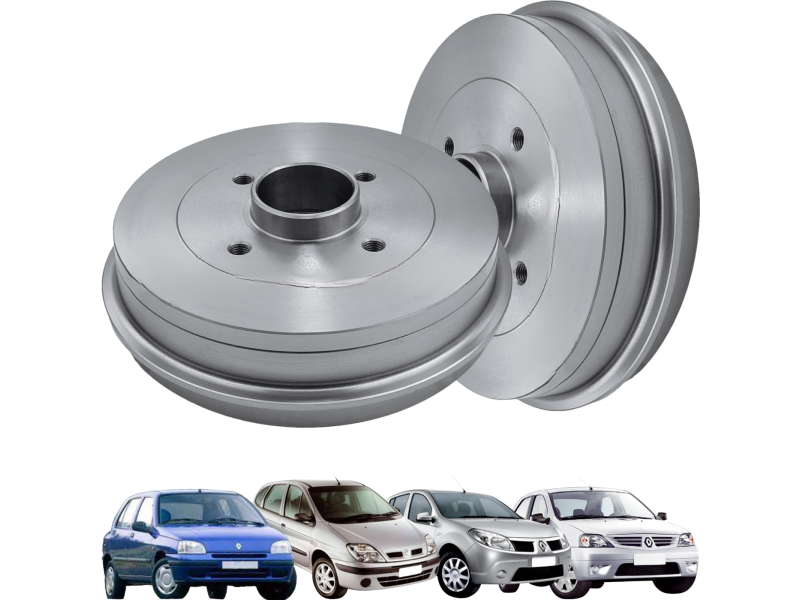 Tambor de Freio Traseira MDS para Renault Logan 1.6 8V 1.0 1.6 16V